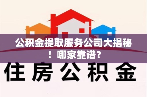 南平公积金提取服务公司大揭秘！哪家靠谱？
