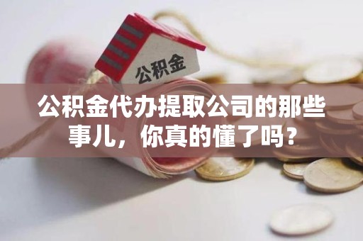 南平公积金代办提取公司的那些事儿，你真的懂了吗？